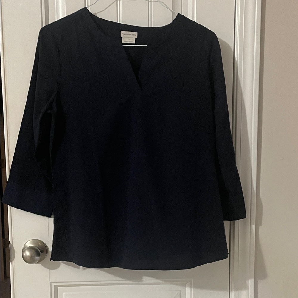 Van Heusen Navy Blue Blouse